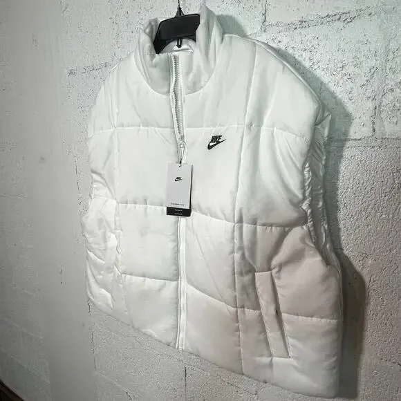 Nike Woman's Water Repellent Therma-FIT Loose Puffer Vest White Large - Picture 3 of 8